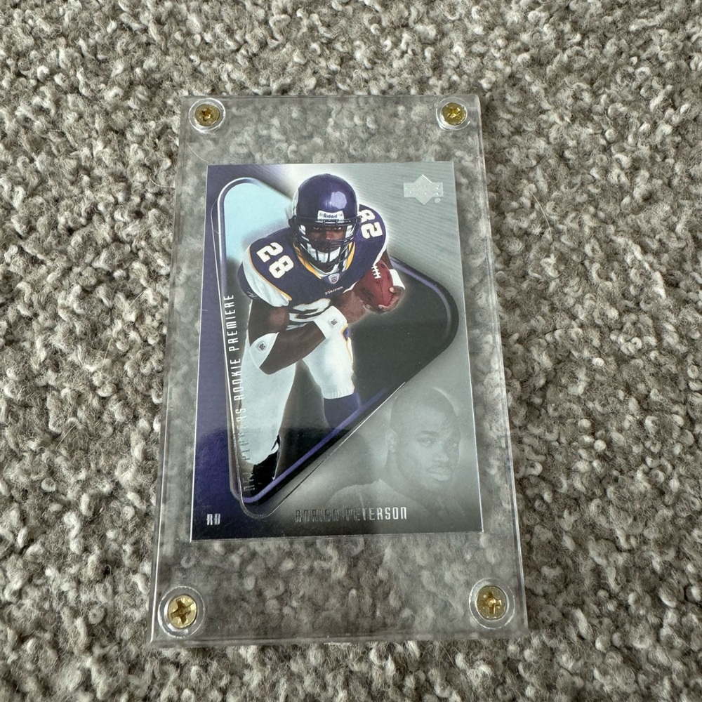 Adrian Peterson Upper Deck Rookie Premier Card. Gem 10